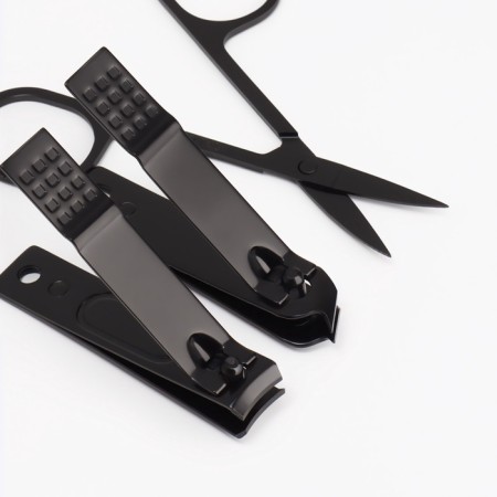 Manicure set, 6 items, in a case, black-2