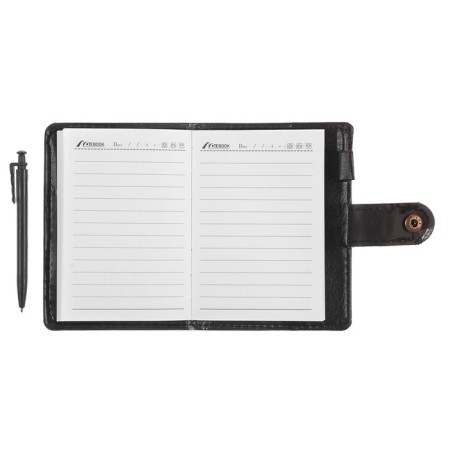Notebook with A7 handle, 65 sheets in a ruler, PVC cover with a button fastener-2