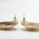 Earrings with pearls "abstraction" mirror, color gold