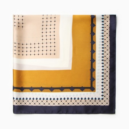 Women's scarf minku 70*70 cm, mustard-2