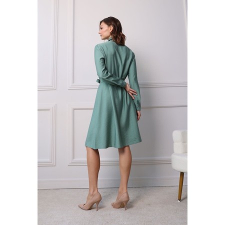 Dress shirt female looklikecat, size 50, green color-2