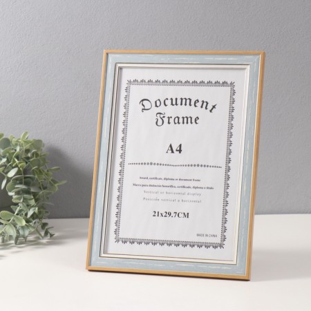 Photo frame plastic A4 Antik Format Blue with a white stripe 1.5x24.8x33.5 cm-1