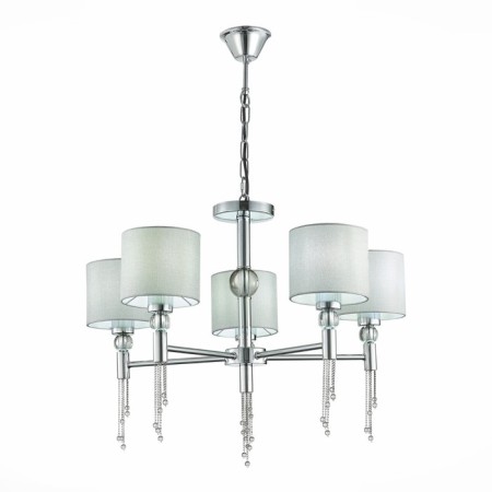 Suspended EVOLUCE lamp. Sle105173-05. Primma. 5x60 watts, E27, 65x65x48 cm, chromium color