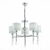 Suspended EVOLUCE lamp. Sle105173-05. Primma. 5x60 watts, E27, 65x65x48 cm, chromium color