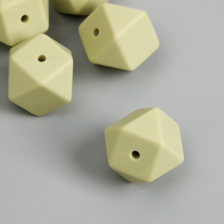 Busina silicone "polyhedron" Green jasmine d = 1.7 cm