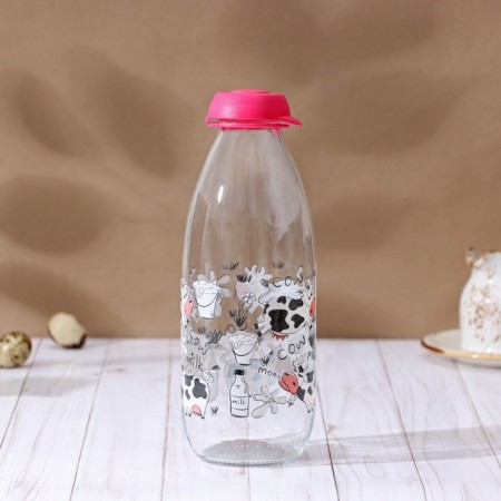 Black Herevin Milk Bottle, 1 L, 8.5 × 24.5 cm-1