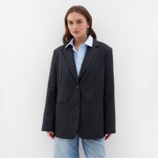 Women's jacket with a cut on the back mist size Xs/s, dark gray color