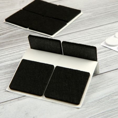 Furniture tundra, 40 x 40 mm, square, black, 8 pcs.-6