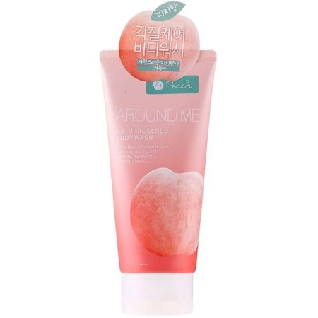 Body Gel Welcos Around Me Natural Scrub Body Wash, with a scrubbing effect, 200 ml