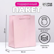 Laminated pink package, MS 18 × 23 × 10 cm