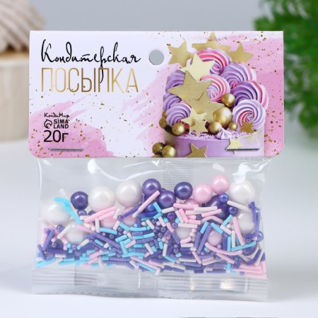 Confectionery Sprinking "Lavender Dessert", 20 g-1