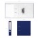 A4, 50 mm, Erichkrause Standard, boumvinyl folder, with label on the spine, lower metal kant, blue