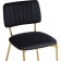 Armond Metal/velor stool, gold/black 45x53x80 cm