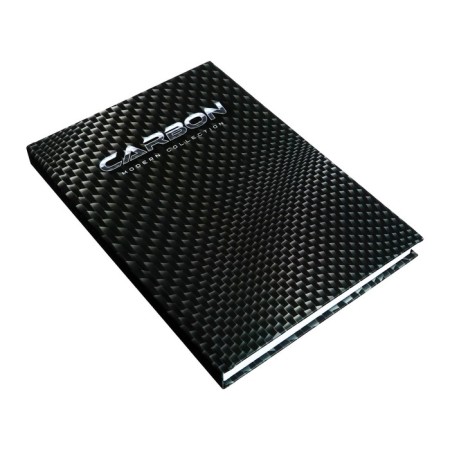 Note book A5 160 sheets in the "Carbon" line, solid cover, matte lamination, foil embossing, offset block 65 g/m2-1