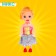 Baby doll "Rita" in a dress, mix