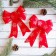 Christmas tree decoration "Bant in snowflakes" (set 2 pcs) 14x16 cm, red-gold