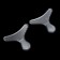 Five -holders for shoes, with a grip, on an adhesive base, silicone, 9 × 6.8 cm, steam, color transparent