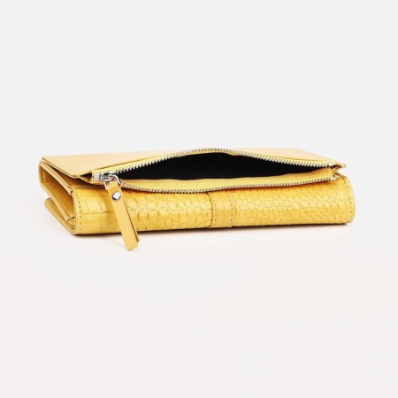 Women's wallet on magnets, yellow color-2