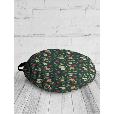 Pillow Sidushka "Christmas candles", decorative, d = 52 cm