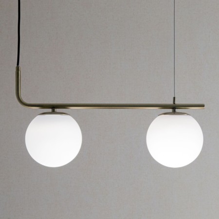Suspension lamp Citilux "Bremen" CL112123, 50x15x30 cm, 2x40W, E27, brown color-5