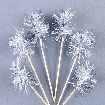 Skewer for Canapes "Fluff", in a set of 6 pieces, color silver