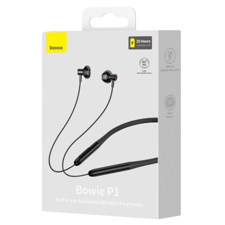 Wireless headphones Baseus P1, inserts, BT5.2, 170 mAh, microphone, black-11
