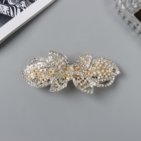 Hair hairpin "Libya" petals Galant, 9 cm, gold