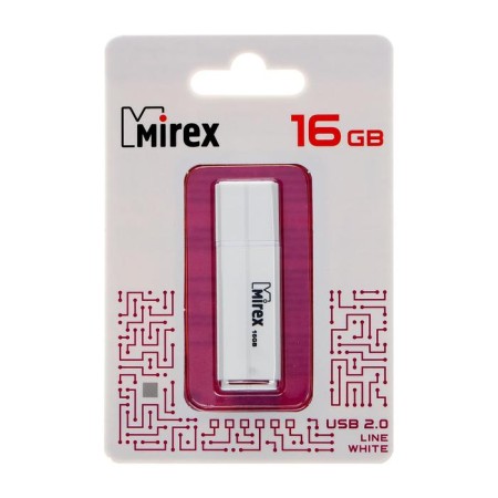 Flashka Mirex Line White, 16 GB, USB2.0, Thu up to 25 MB/s, PBU up to 15 Mb/s, white-3
