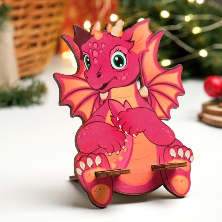 Stand for the phone "Dragon Pink", 143 x 105mm