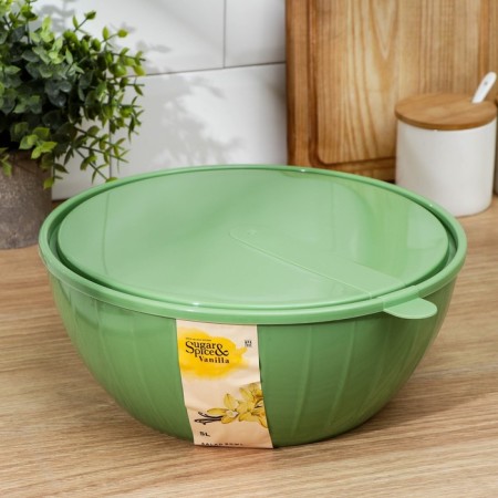 Saladnik with a lid "Fiesta", 5 l, color mix-3