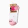 Women's socks shortened "cat", white/pink color, rr 23-25