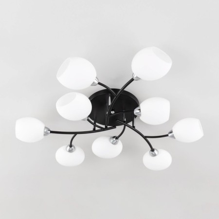 Ceiling chandelier Citilux "Florida" CL148195, 92x92x14.5 cm, 9x60W, E14, Black Color Black-11