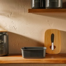 SL Home Oil Home Refracto, with an oil knife, a bamboo cover, 15 × 10 × 5.5 cm