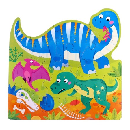 Figure puzzles 4 in 1 "world of dinosaurs", 9,12,15.20 elements-5