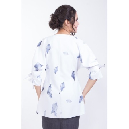 Female blouse, size 42, white color-1