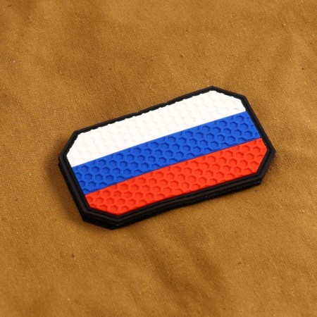 Flag Satter "Flag of Russia" with Velcro, Hexagon, PVC, 7.8 x 4.8 cm-1