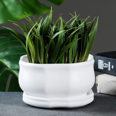 Pot "Lily" white, 0 85 l/ 8.5x15 cm-1