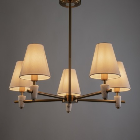 Freya FR5371CL-05BS PIETRA, 495x325x245 mm ceiling lamp, E14, 5x40W, brass color-6