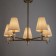 Freya FR5371CL-05BS PIETRA, 495x325x245 mm ceiling lamp, E14, 5x40W, brass color