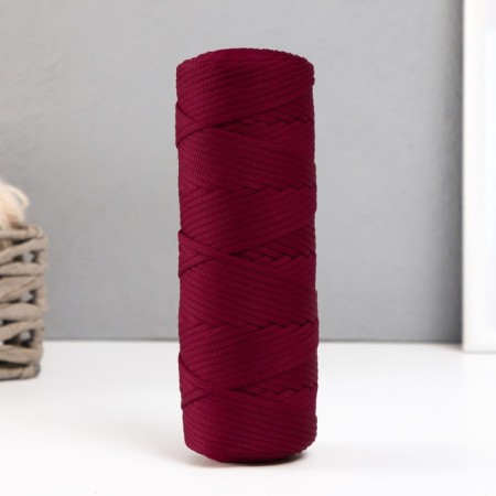Knitting cord "Classic" 100% polyester 3mm 100m (160 cherry)