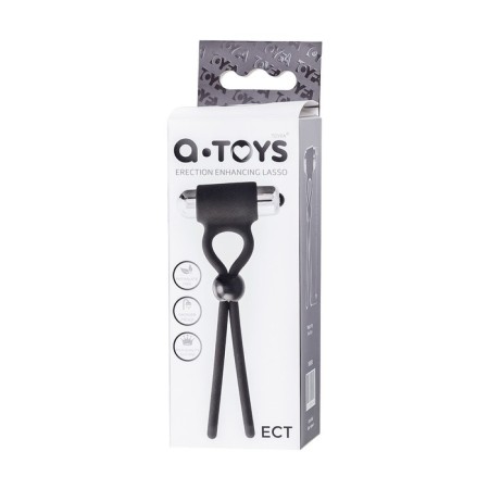 Lasso for penis A-Toys byfa Ect, silicone, black, 14 cm-4