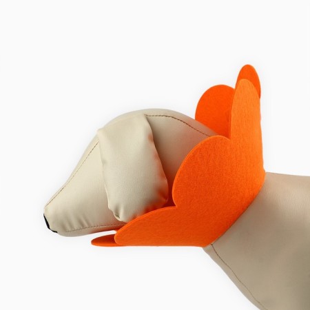 Soft collar for animals Fright, orange cent, size L-7
