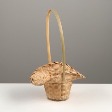 Wicker basket, D21/13 x H14/29cm, bamboo, natural