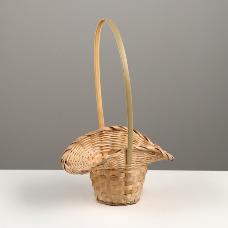 Wicker basket, D21/13 x H14/29cm, bamboo, natural