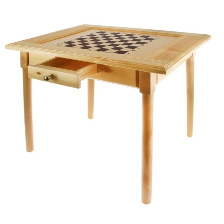 A chess table with a box of 80 x 60 x 72 cm, the playing field is 35.5 cm, a cell 4.4 cm, without figures-4