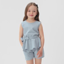 A set for a girl (T-shirt and shorts) KAFTAN, R.30 (98-104), Blue