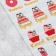 Paper stickers of the rating "Yummy", 10.5 × 18 cm