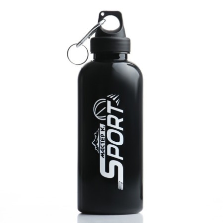 Water bottle, 700 ml, "Master K", on carbine, 25 x 6.8 cm, black