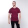 Striped male T -shirt, burgundy color, size 50