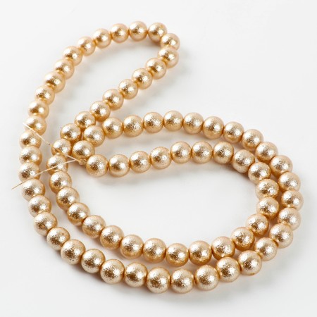 Glass beads, set 78 pcs., Size 1 pc. - 10 mm, gold color-2